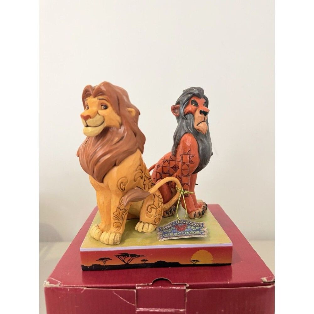 Disney Lion King Simba & Scar Figure Proud And Petulant Jim Shore/Enesco NIB